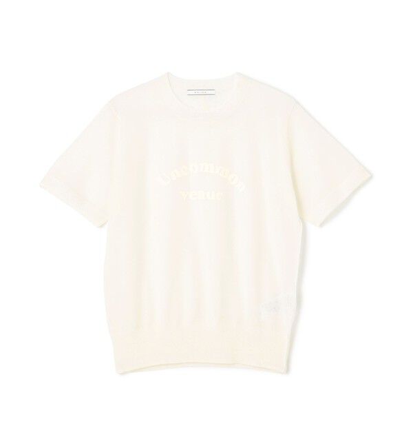 BEIGE,「【洗える・GLOW 10月号掲載】CADDO / シアーウールメッセージロゴＴニット」|ニット・セーター|