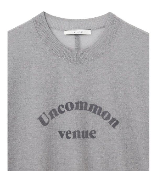 BEIGE,「【洗える・GLOW 10月号掲載】CADDO / シアーウールメッセージロゴＴニット」|ニット・セーター|