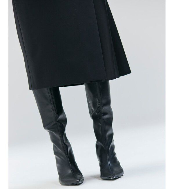 BEIGE,「【セットアップ対応・洗える・BAILA 11月号掲載】ZEPHYR / ウールライクアシンメトリープリーツスカート」|スカート|