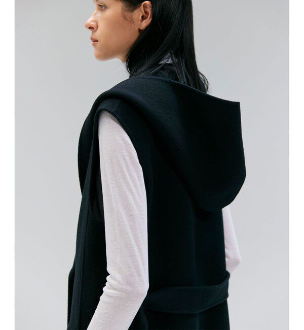 BEIGE,「LEMOORE / ウールリバーフード付きロングジレ」|ベスト・ジレ|