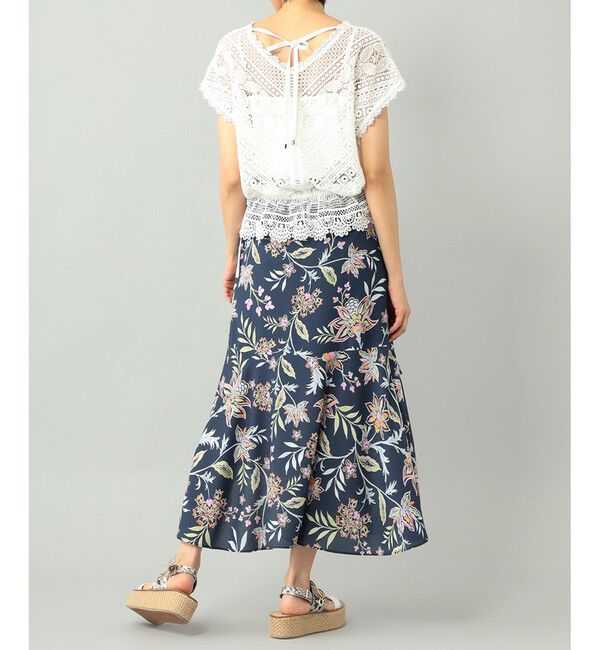 GRACE CONTINENTAL「サラサペイントイレヘムスカート」|スカート|