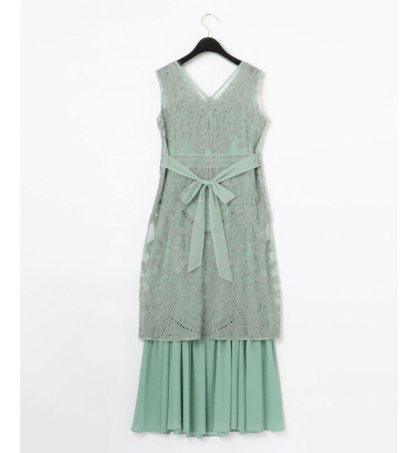  「レイヤード刺繍ロングワンピース」|ワンピース|