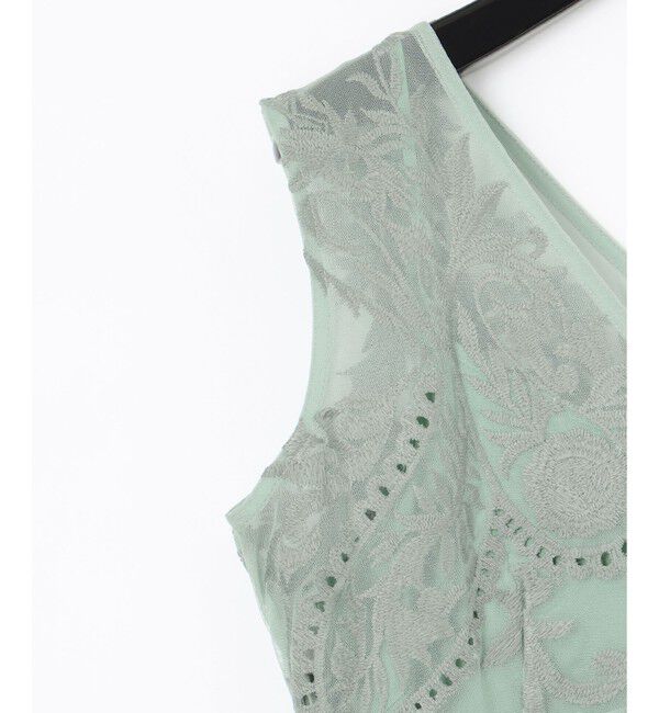  「レイヤード刺繍ロングワンピース」|ワンピース|