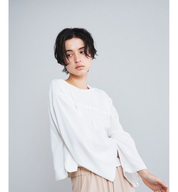  「スリット2WAYトップ」|Tシャツ・カットソー|