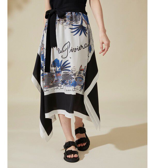  「スカーフコンビニットワンピース」|ワンピース|