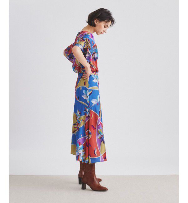 GRACE CONTINENTAL「ヌーボーフラワープリントスカート」|スカート|