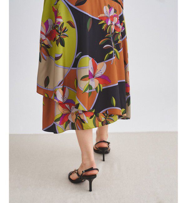 GRACE CONTINENTAL「ヌーボーフラワープリントスカート」|スカート|