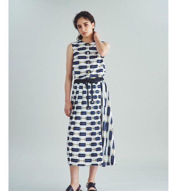 Grace Class「ベルトプリントプリーツスカート」|スカート|