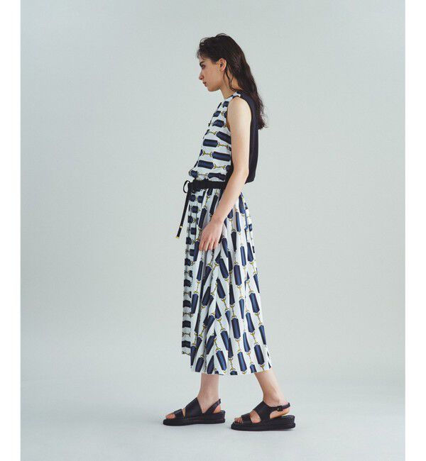 Grace Class「ベルトプリントプリーツスカート」|スカート|