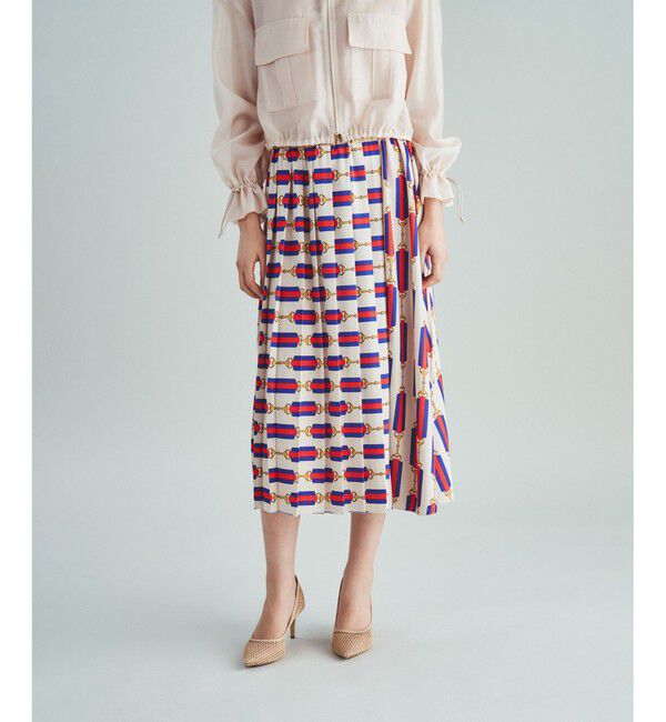 Grace Class「ベルトプリントプリーツスカート」|スカート|