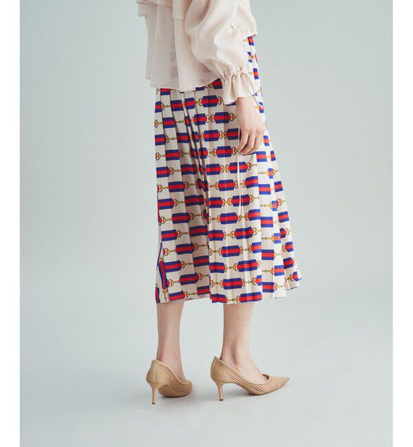 Grace Class「ベルトプリントプリーツスカート」|スカート|