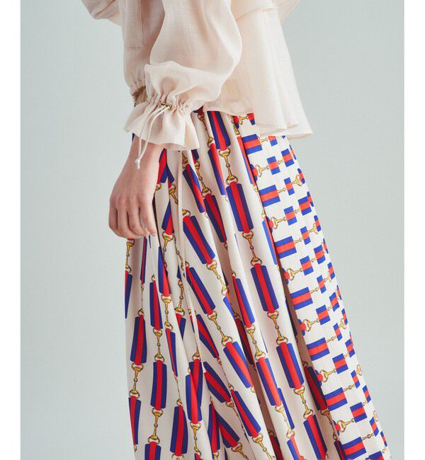 Grace Class「ベルトプリントプリーツスカート」|スカート|