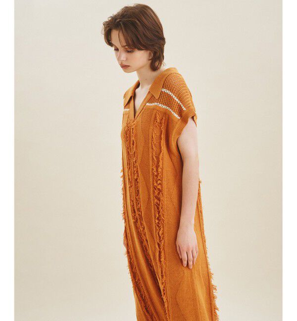 GRACE CONTINENTAL「フリンジニットワンピース」|ワンピース|