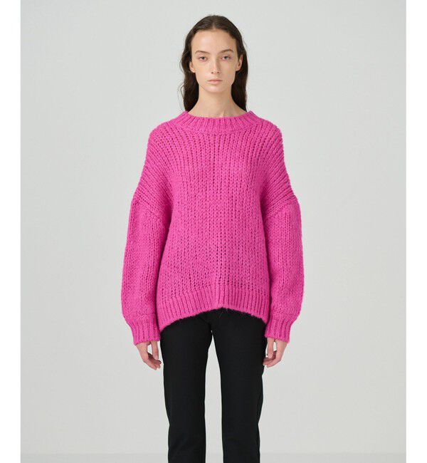 GRACE CONTINENTAL「オーバールーズニットトップ」|ニット・セーター|ピンク