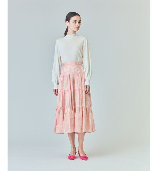 Grace Class「ラメジャガードサテンスカート」|スカート|ピンク