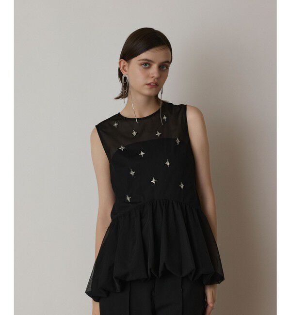 GRACE CONTINENTAL「バルーンチュールトップ」|シャツ・ブラウス|