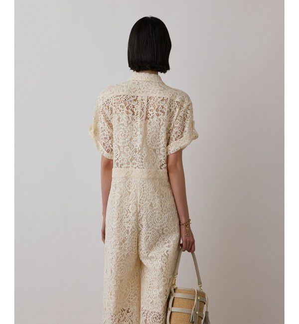 GRACE CONTINENTAL「コードレースジャンプスーツ」|オールインワン|