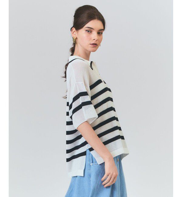 Grace Class「ワッフルボーダートップ」|Tシャツ・カットソー|