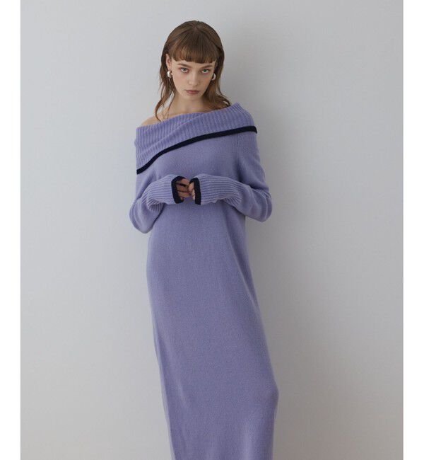 Diagram「バイカラーオフショルニットワンピース」|ワンピース|