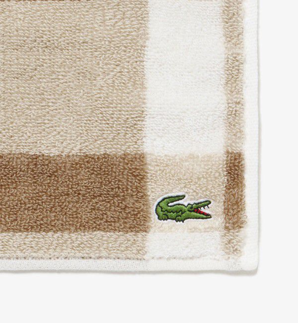 LACOSTE「チェック&ボーダータオルハンカチ」|タオル|