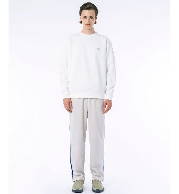 LACOSTE「ワントーンクルーネック 鹿の子ニット / 鹿の子スウェット トレーナー」|スウェット・ジャージ|