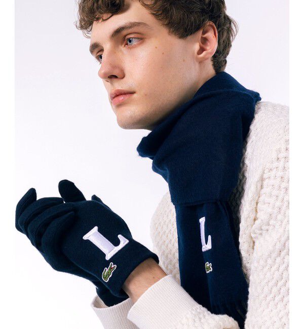 LACOSTE「Lステッチジャージグローブ」|手袋|