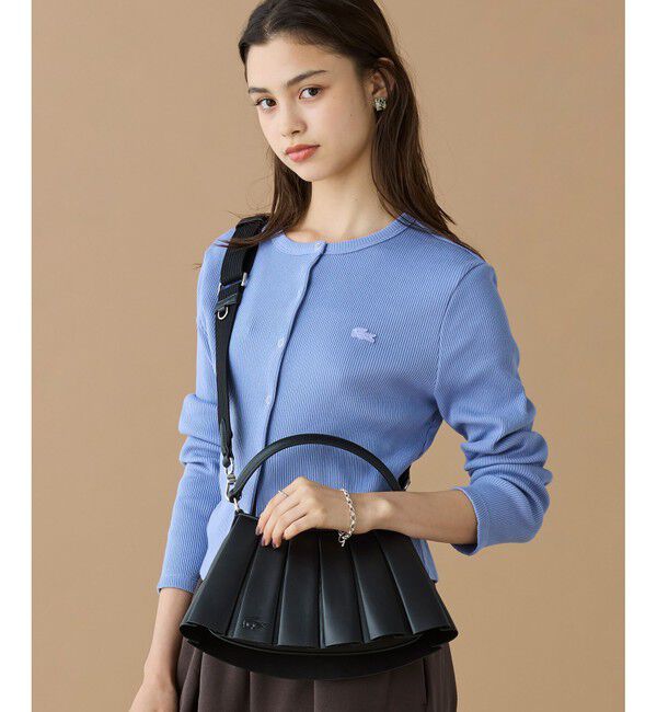 LACOSTE「LENGLEN レザープリーツハンドバッグ」|ショルダー・メッセンジャー|