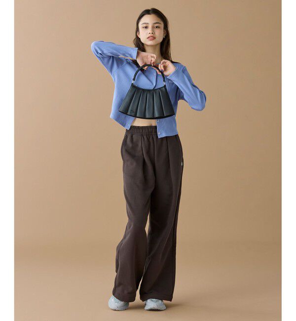 LACOSTE「LENGLEN レザープリーツハンドバッグ」|ショルダー・メッセンジャー|