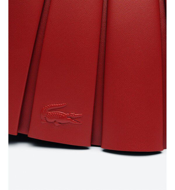 LACOSTE「LENGLEN レザープリーツハンドバッグ」|ショルダー・メッセンジャー|