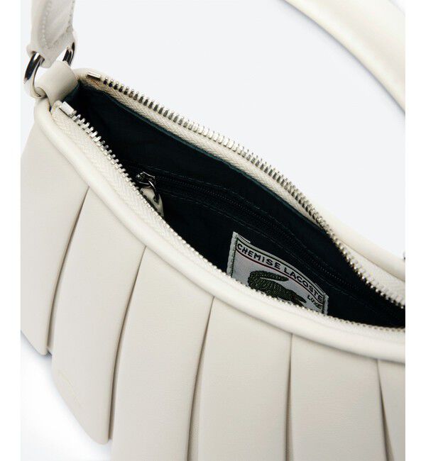 LACOSTE「LENGLEN レザープリーツハンドバッグ」|ショルダー・メッセンジャー|