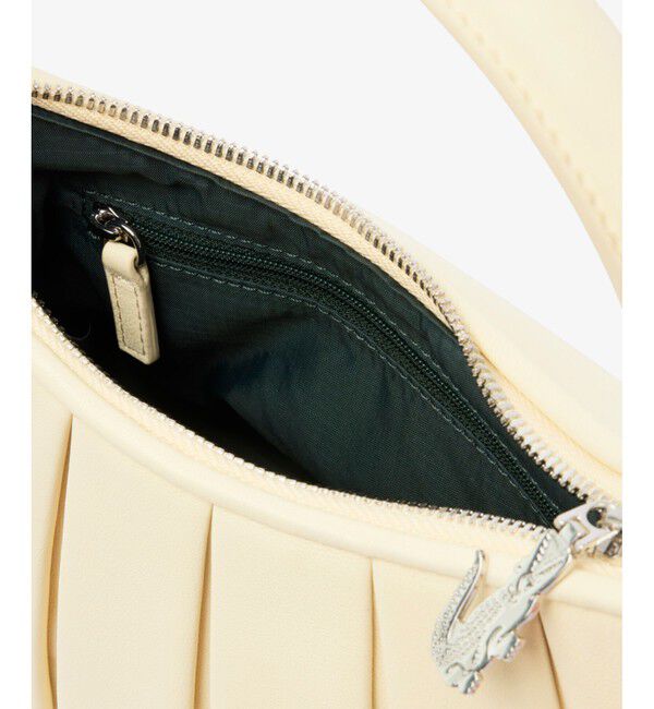 LACOSTE「LENGLEN レザープリーツハンドバッグ」|ショルダー・メッセンジャー|