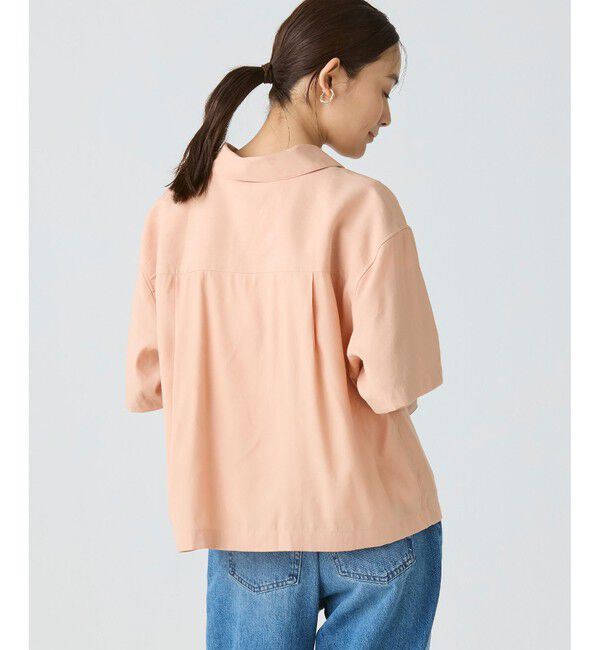 LACOSTE「リネン&times;レーヨンオープンカラーシャツ」|シャツ・ブラウス|