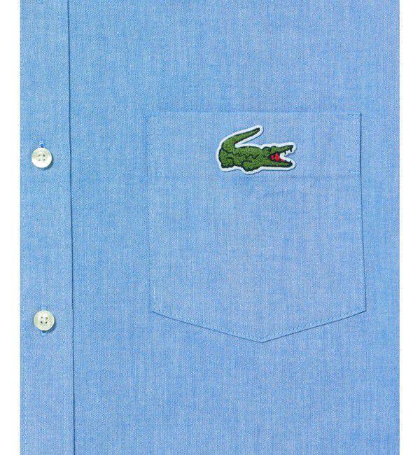 LACOSTE「ウォッシュドオックスフォード半袖ボタンダウンシャツ」|シャツ・ブラウス|