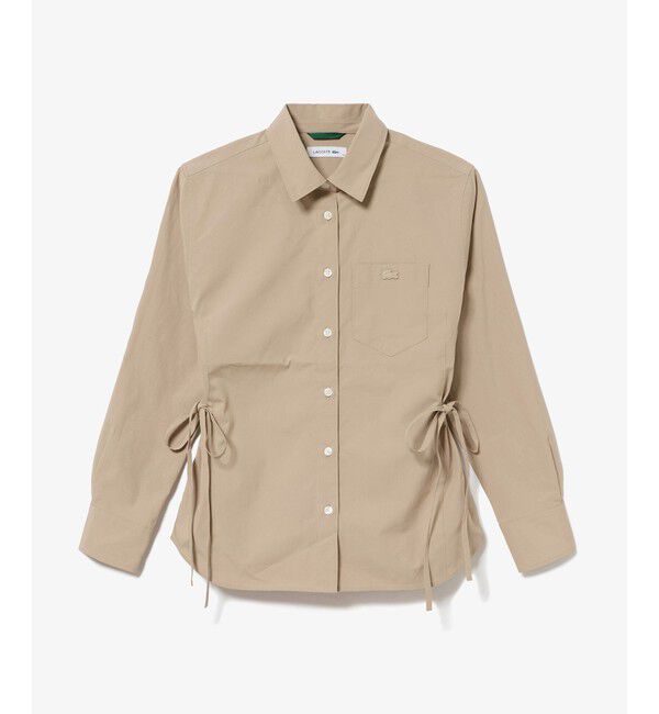 LACOSTE「リボンディテール ストレッチロングスリーブシャツ」|シャツ・ブラウス|
