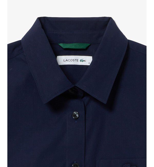 LACOSTE「リボンディテール ストレッチロングスリーブシャツ」|シャツ・ブラウス|