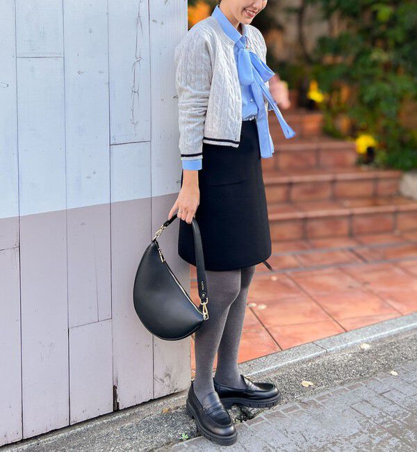 NOLLEY'S「ホールガーメントケーブル柄配色カーディガン」|カーディガン|