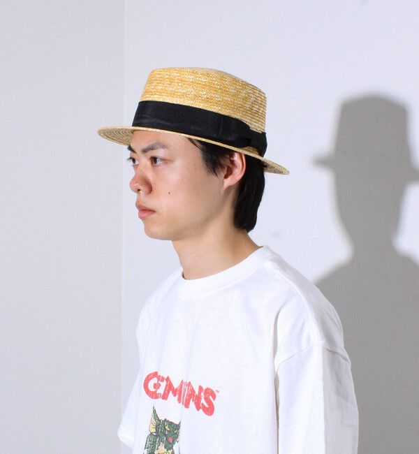 GLOSTER「【GLOSTER/グロスター】STRAW BOATER HAT ストローハット 麦わら カンカン帽」|ハット|