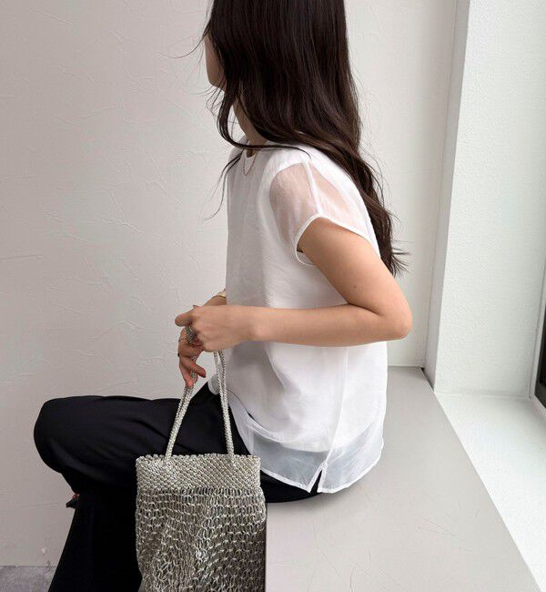 fredy emue「シアーオーガンジーレイヤードノースリーブブラウス」|シャツ・ブラウス|