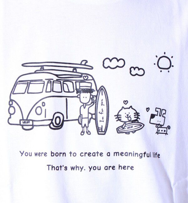 FREDY MAC「【tuu/トゥー】白黒プリントTシャツ ② サーフワーゲン＆キャラプリント」|Tシャツ・カットソー|