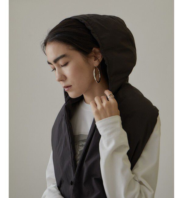 SALON adam et rope'「【雑誌掲載】[GREEN DOWN]フード付きダウンストール」|ストール|クロメイン