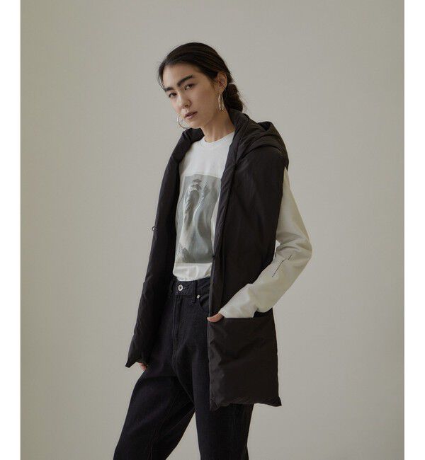 SALON adam et rope'「【雑誌掲載】[GREEN DOWN]フード付きダウンストール」|ストール|