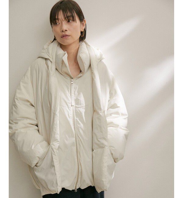 SALON adam et rope'「【雑誌掲載】[GREEN DOWN]フード付きダウンストール」|ストール|