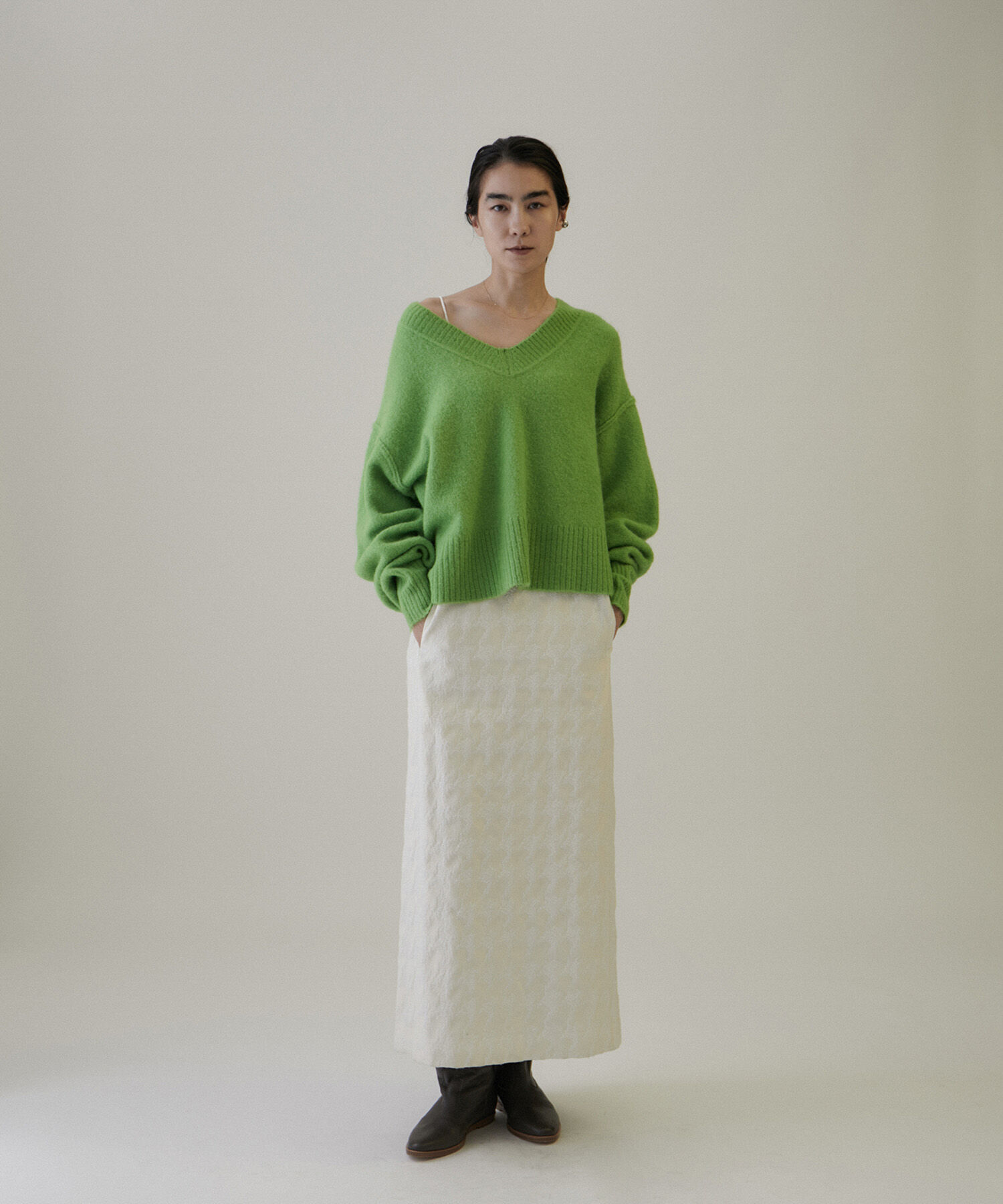 SALON adam et rope'「【NIPPON CULTURE】ジャガードキャミワンピース」|ワンピース|