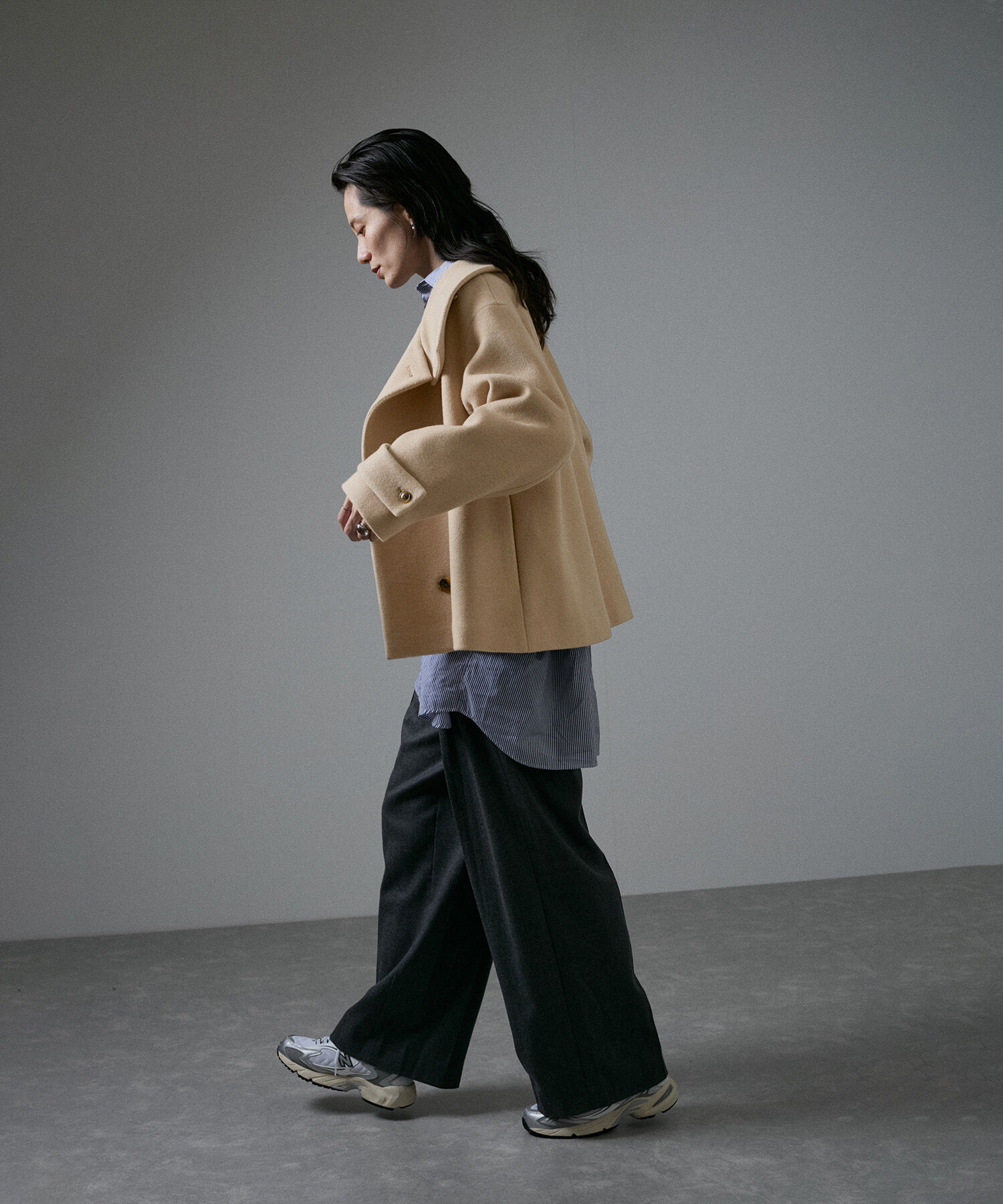 SALON adam et rope'「【WEB限定】Miliorメルトンスタンドカラーショートコート」|その他|