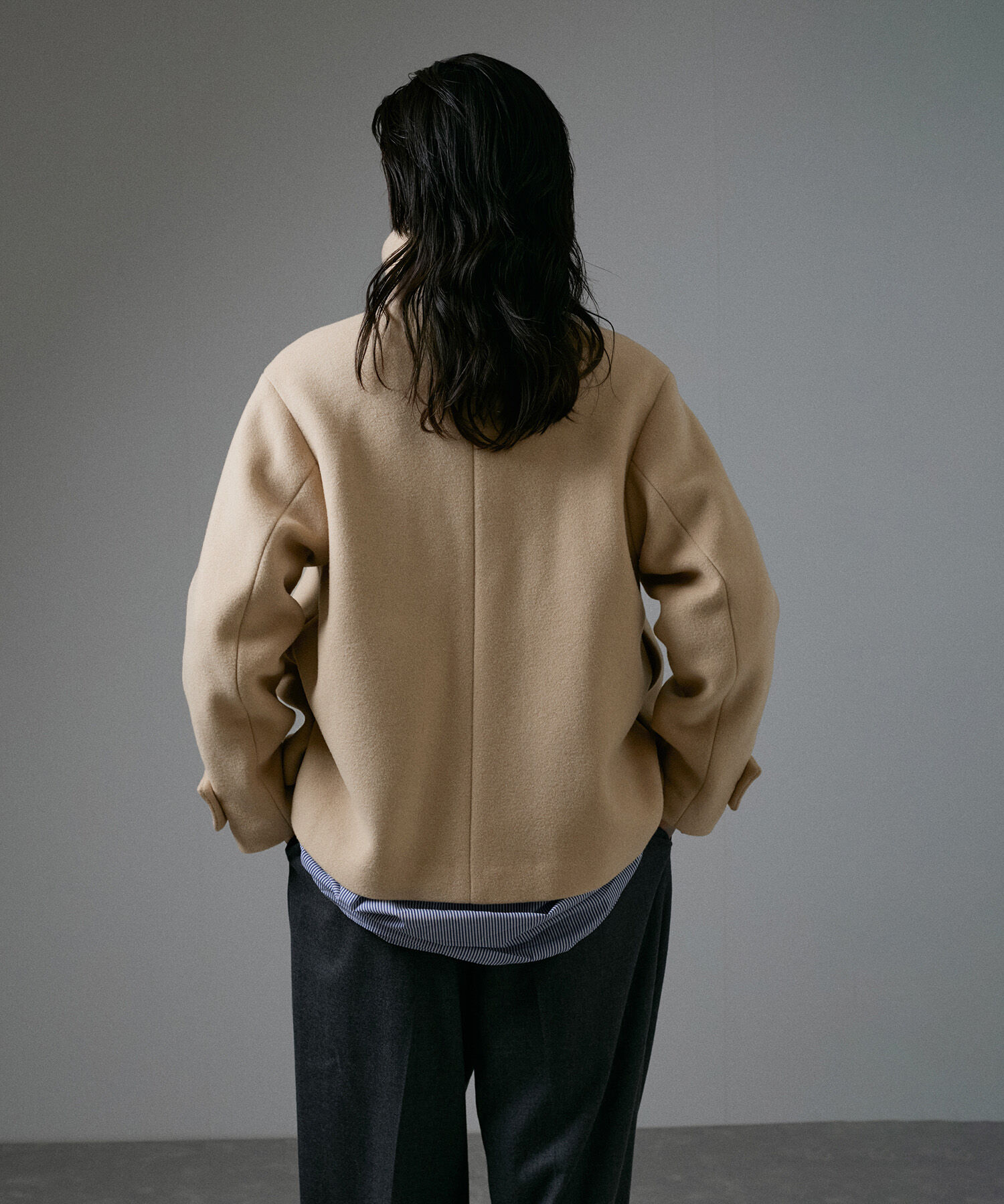 SALON adam et rope'「【WEB限定】Miliorメルトンスタンドカラーショートコート」|その他|