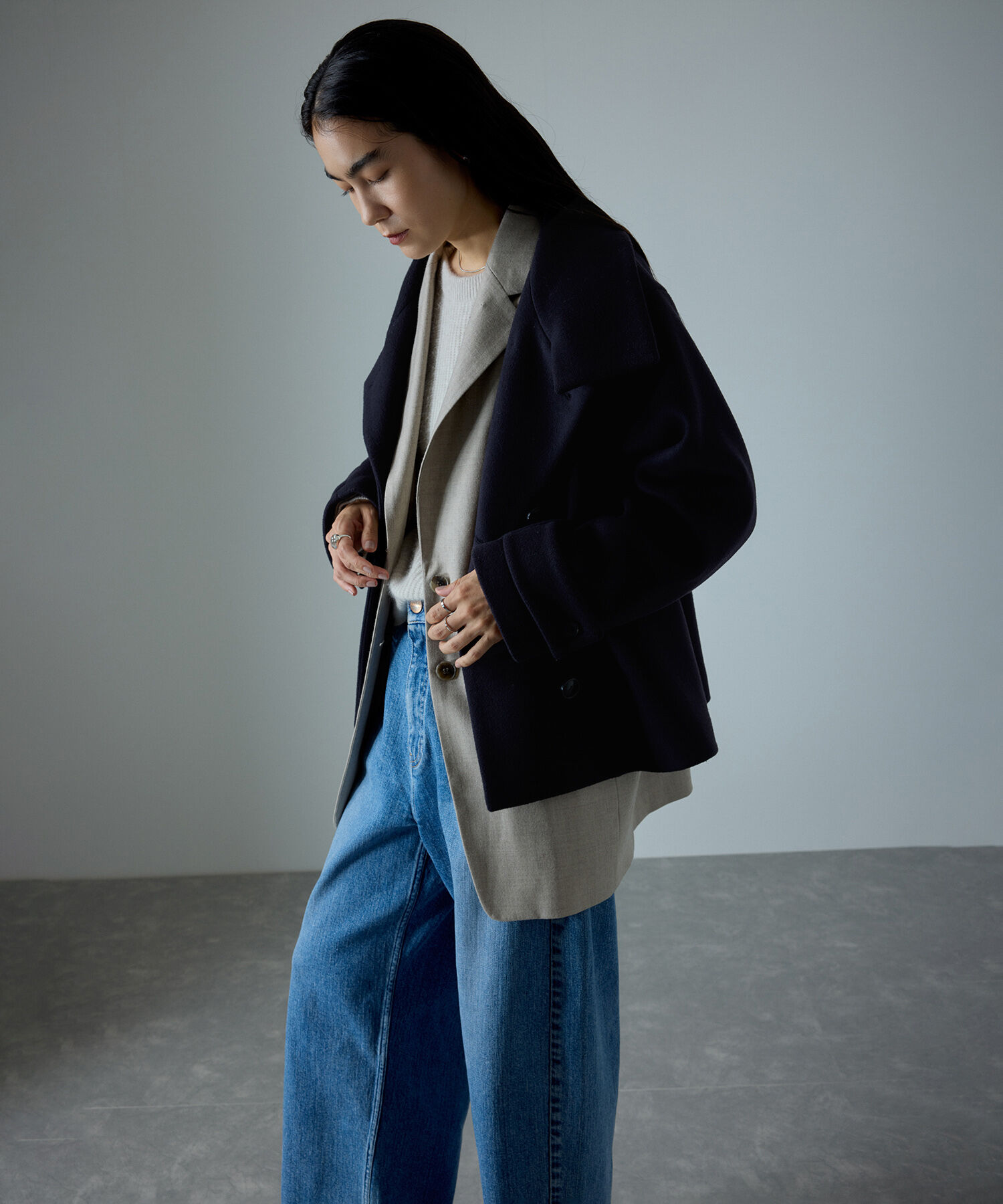 SALON adam et rope'「【WEB限定】Miliorメルトンスタンドカラーショートコート」|その他|