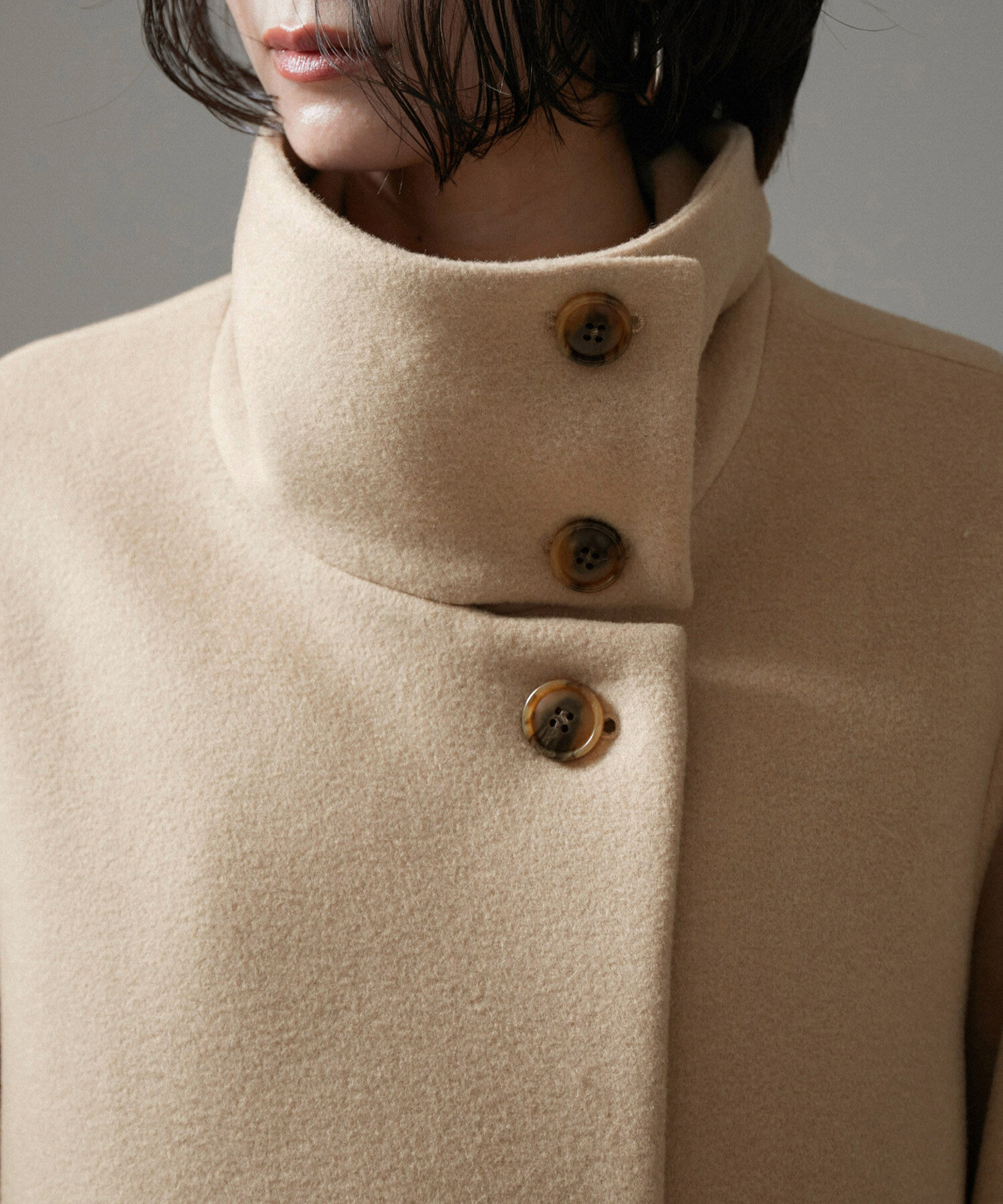 SALON adam et rope'「【WEB限定】Miliorメルトンスタンドカラーショートコート」|その他|