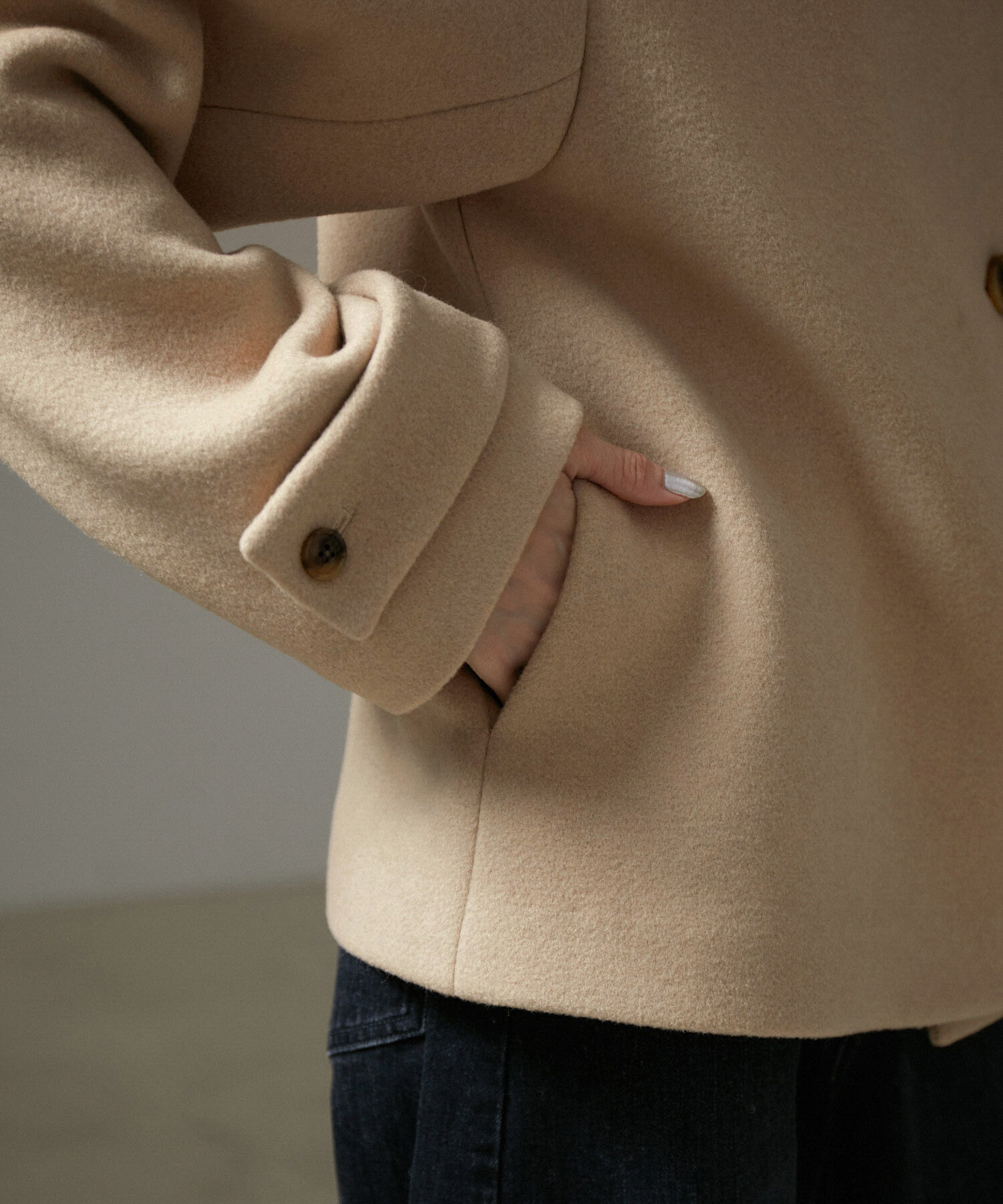 SALON adam et rope'「【WEB限定】Miliorメルトンスタンドカラーショートコート」|その他|