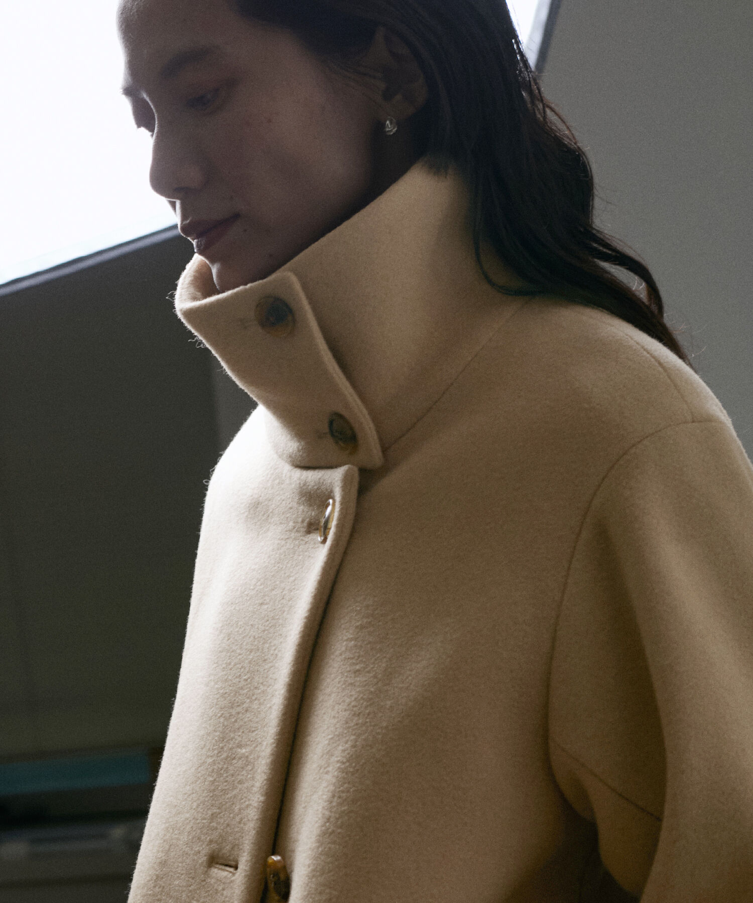 SALON adam et rope'「【WEB限定】Miliorメルトンスタンドカラーショートコート」|その他|