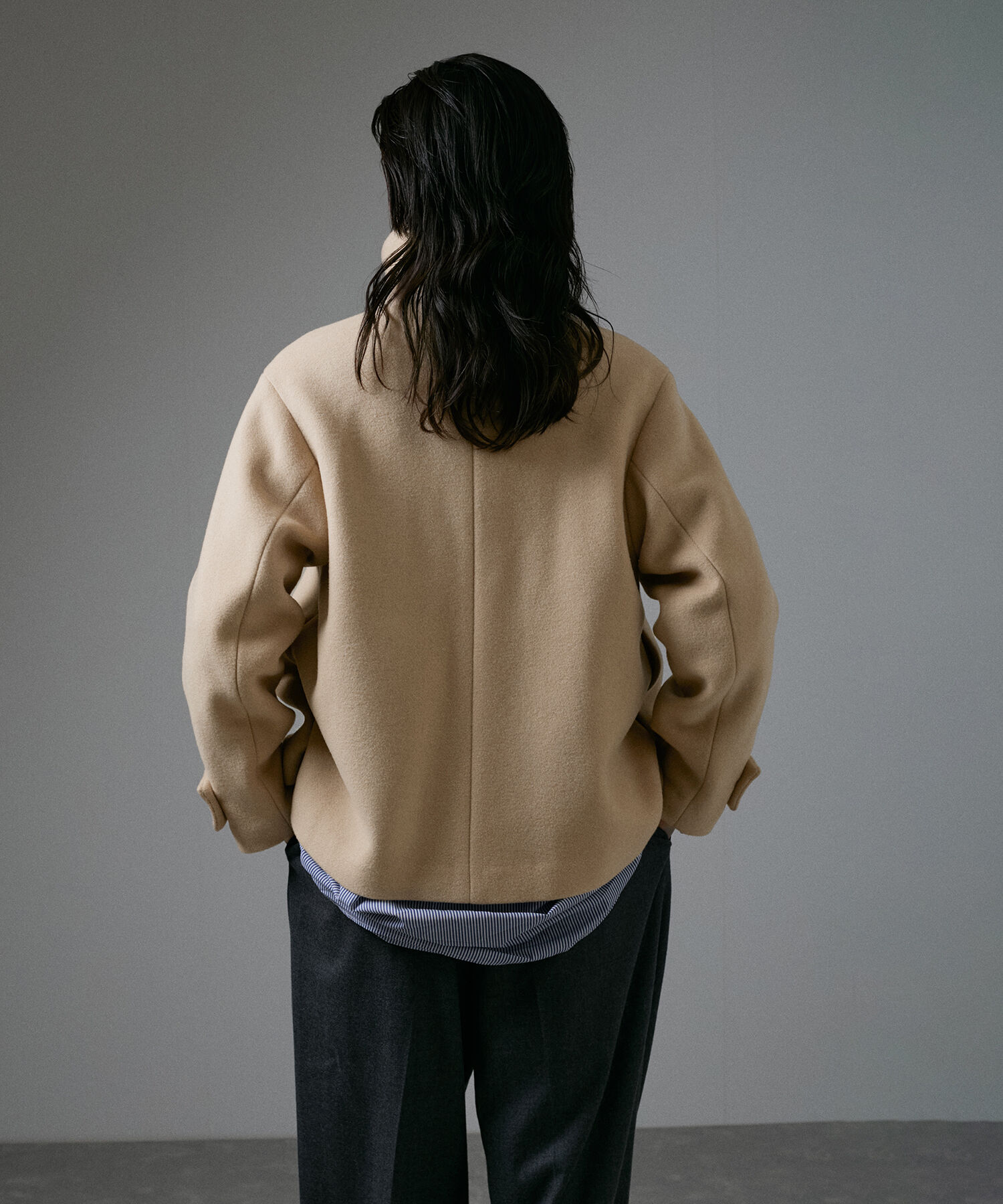 SALON adam et rope'「【WEB限定】Miliorメルトンスタンドカラーショートコート」|その他|